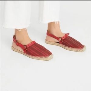 Free People Red Cabo Espadrille Strappy